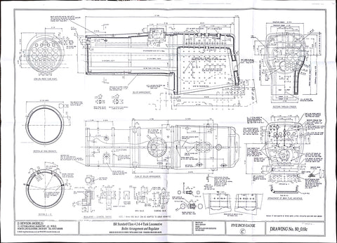 BR STD Class 4 Tank 80000: Boiler Drawing