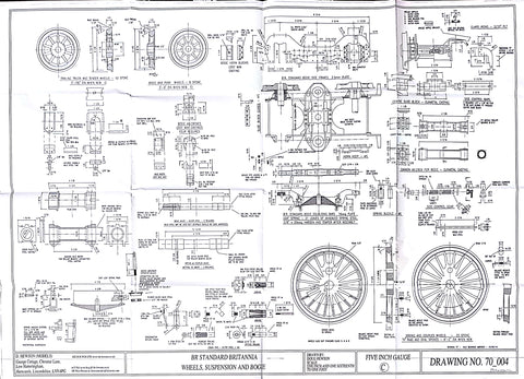 Britannia: Wheels, Suspension details and Bogie Drawing