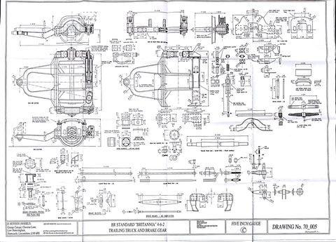 Britannia: Trailing Truck and Brake Gear Drawing