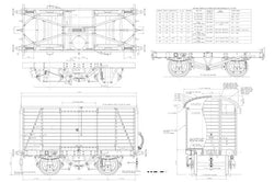 Wagons: Southern Railway 12T Vans 9ft WB to Diagram 1428 Drawing