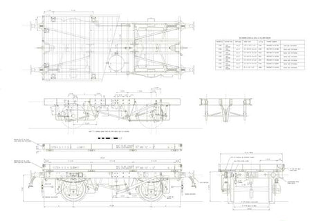 Wagons: BR Lowfit Drawing to Diagram 1/002