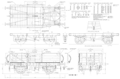 Wagons: LMS D1892 Open Wagon Drawing