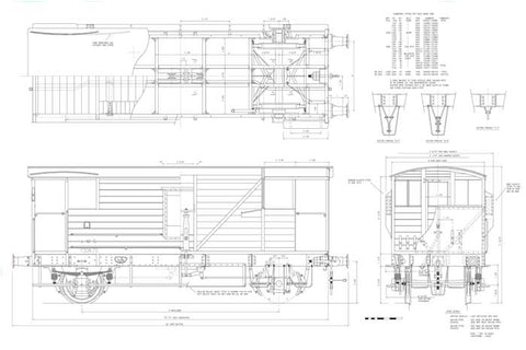 Wagons: LMS Standard Brake Van Drawing