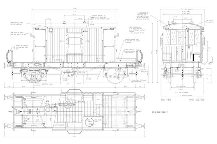 Wagons: LNER Standard Brake Van Drawing Steam Workshop Stores Wagons: LNER Standard Brake Van Drawing Steam Workshop Stores