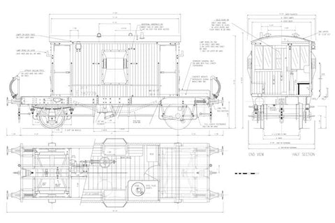 Wagons: LNER Standard Brake Van Drawing