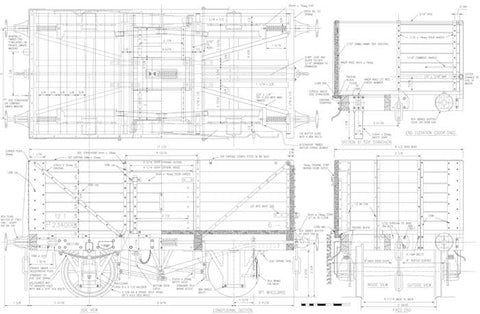 Wagons: 1923 RCH Mineral Wagon Drawing