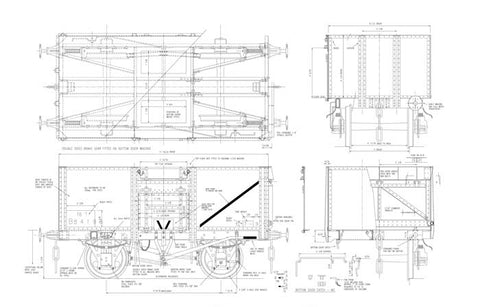 Wagons: BR 16T Riveted Mineral Wagon Drawing