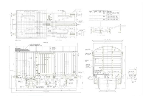 Wagons: LNER standard Merchandise Van Drawing