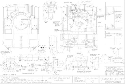 Y4: Backhead Fittings and Drain Cock Cross Shaft Drawing