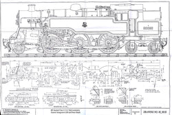 BR STD Class 4 Tank 80000: General Arrangement Drawing