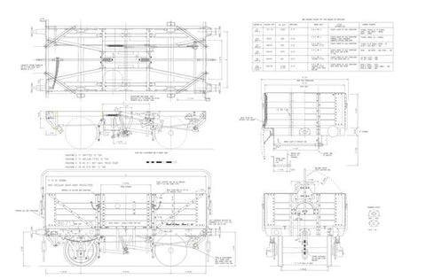 Wagons: GWR 16ft Open Wagons Drawing