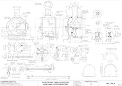GWR 5700 Pannier Tank: Smokebox arrangement, Chimeny and Superheaters Drawing